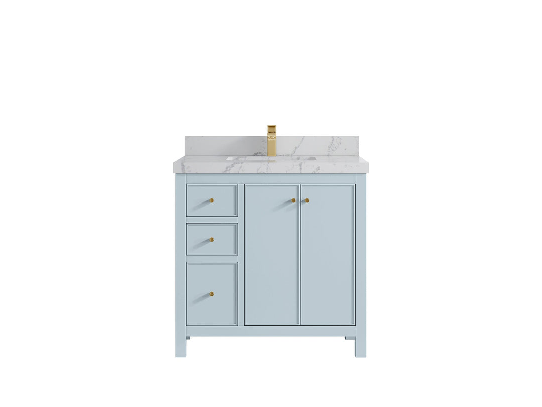 Chicago 36 in. W x 22 in. D Center Sink Bathroom Vanity - Willow Bath and Vanity
