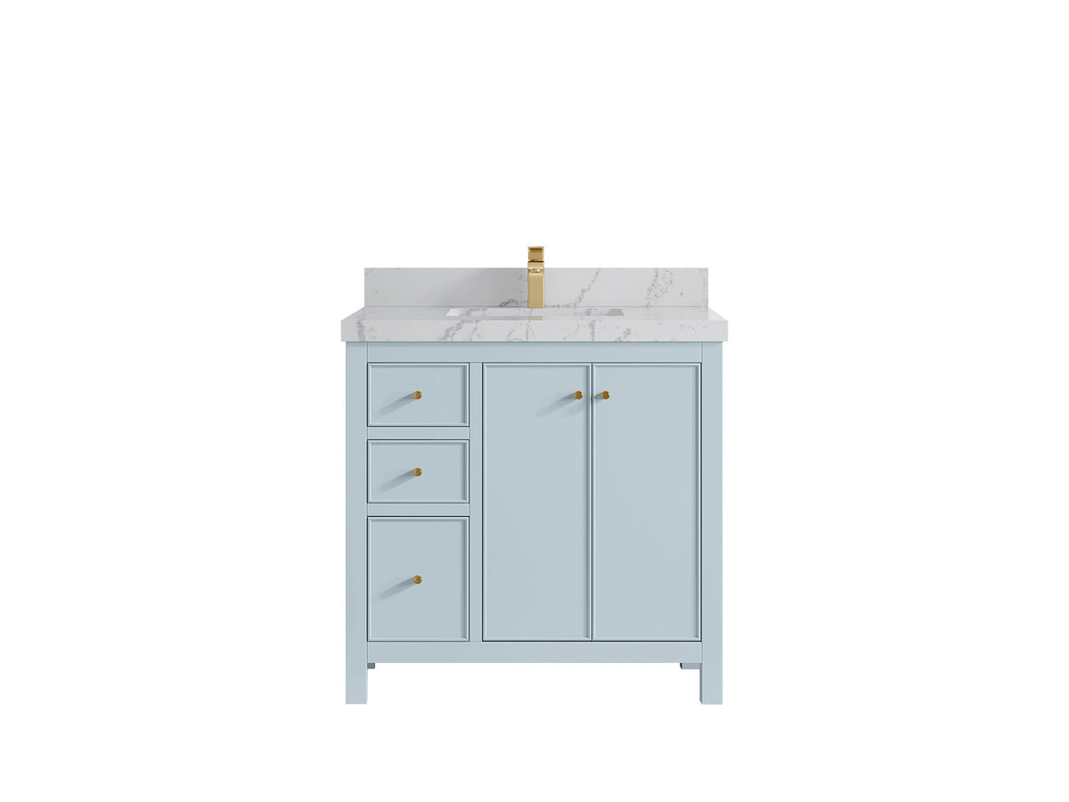 Chicago 36 in. W x 22 in. D Center Sink Bathroom Vanity - Willow Bath and Vanity