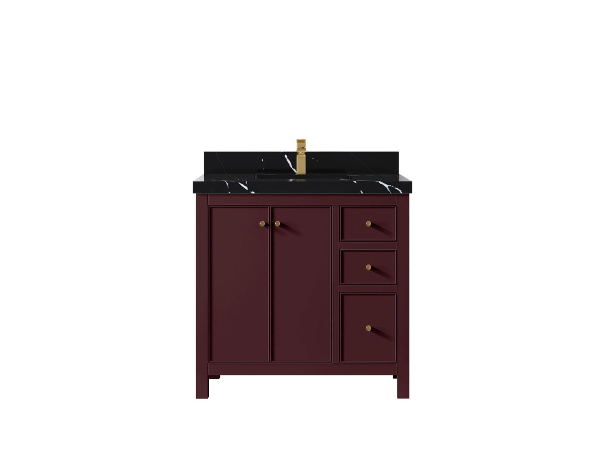 Chicago 36 in. W x 22 in. D Center Sink Bathroom Vanity - Willow Bath and Vanity