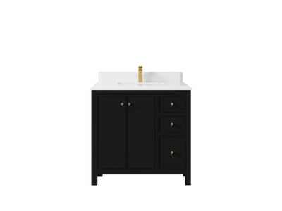 Chicago 36 in. W x 22 in. D Center Sink Bathroom Vanity - Willow Bath and Vanity