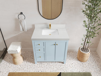 Chicago 36 in. W x 22 in. D Center Sink Bathroom Vanity - Willow Bath and Vanity