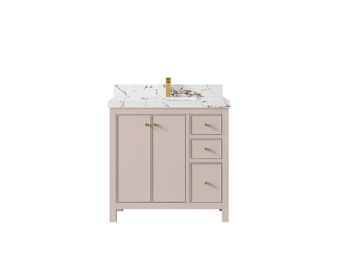Chicago 36 in. W x 22 in. D Center Sink Bathroom Vanity - Willow Bath and Vanity