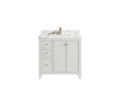 Chicago 36 in. W x 22 in. D Center Sink Bathroom Vanity - Willow Bath and Vanity