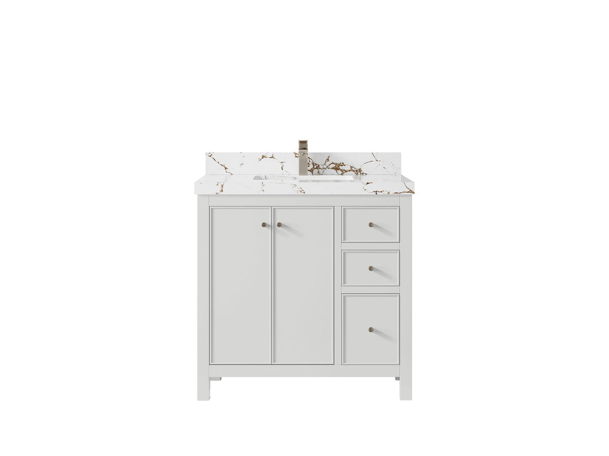 Chicago 36 in. W x 22 in. D Center Sink Bathroom Vanity - Willow Bath and Vanity