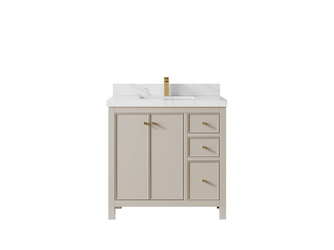 Chicago 36 in. W x 22 in. D Center Sink Bathroom Vanity - Willow Bath and Vanity