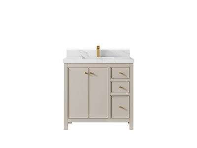 Chicago 36 in. W x 22 in. D Center Sink Bathroom Vanity - Willow Bath and Vanity