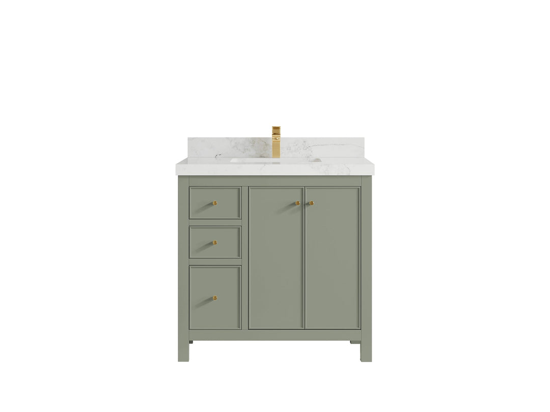 Chicago 36 in. W x 22 in. D Center Sink Bathroom Vanity - Willow Bath and Vanity