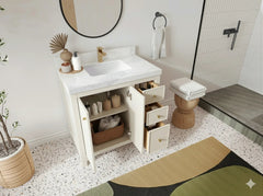 Chicago 36 in. W x 22 in. D Center Sink Bathroom Vanity - photo 2