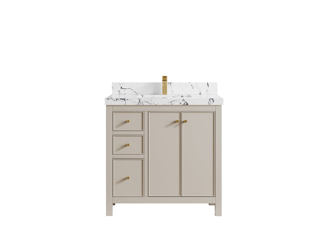 Chicago 36 in. W x 22 in. D Center Sink Bathroom Vanity - Willow Bath and Vanity