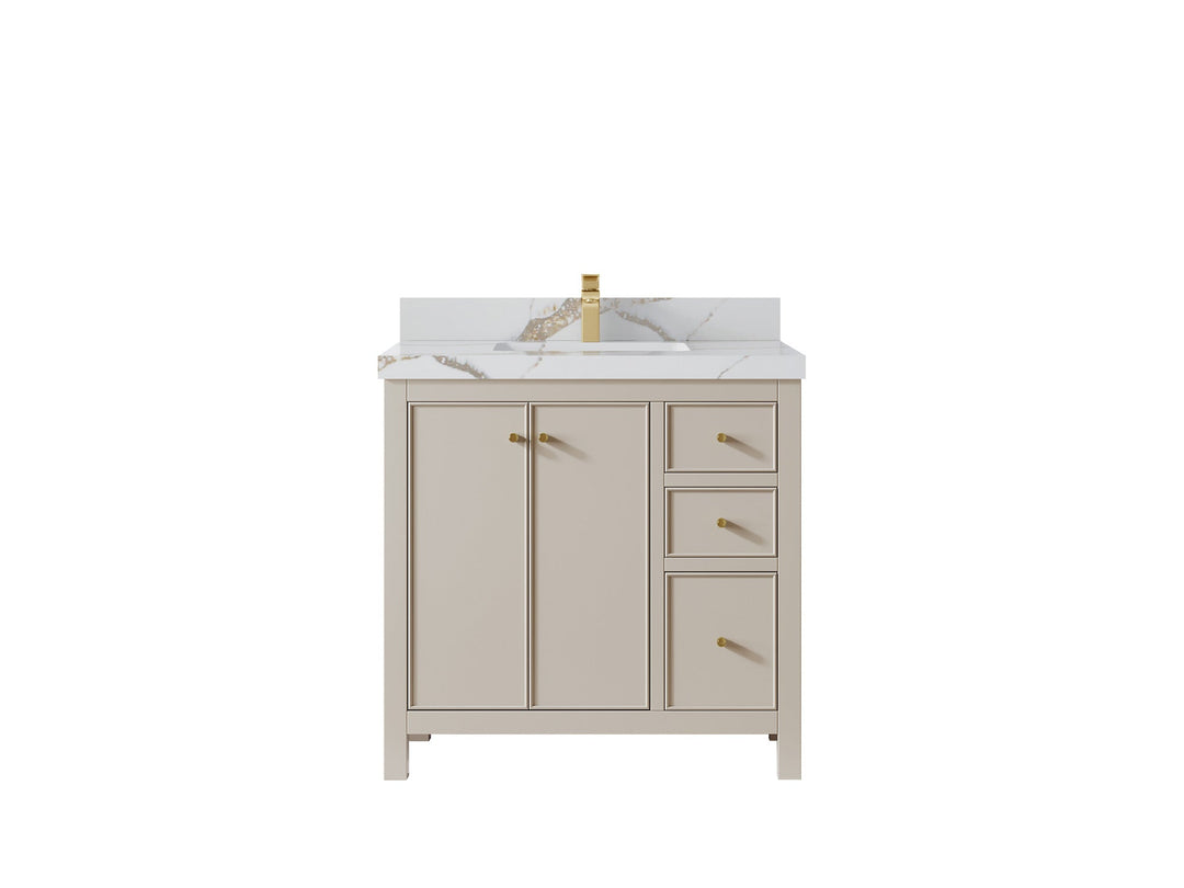 Chicago 36 in. W x 22 in. D Center Sink Bathroom Vanity - Willow Bath and Vanity