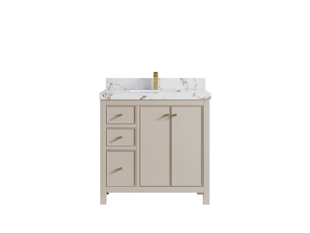 Chicago 36 in. W x 22 in. D Center Sink Bathroom Vanity - Willow Bath and Vanity