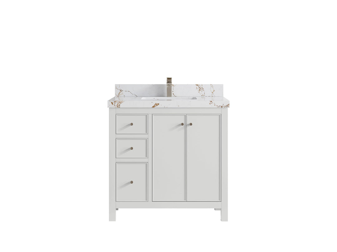 Chicago 36 in. W x 22 in. D Center Sink Bathroom Vanity - Willow Bath and Vanity