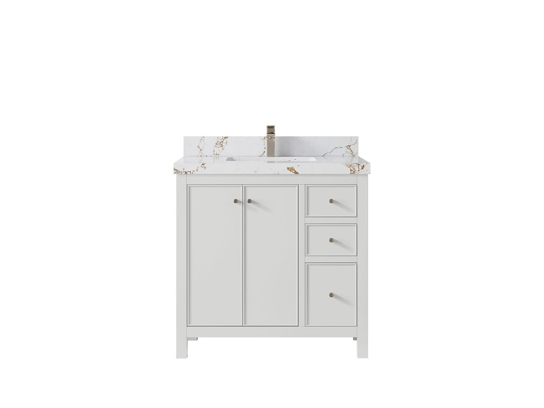 Chicago 36 in. W x 22 in. D Center Sink Bathroom Vanity - Willow Bath and Vanity