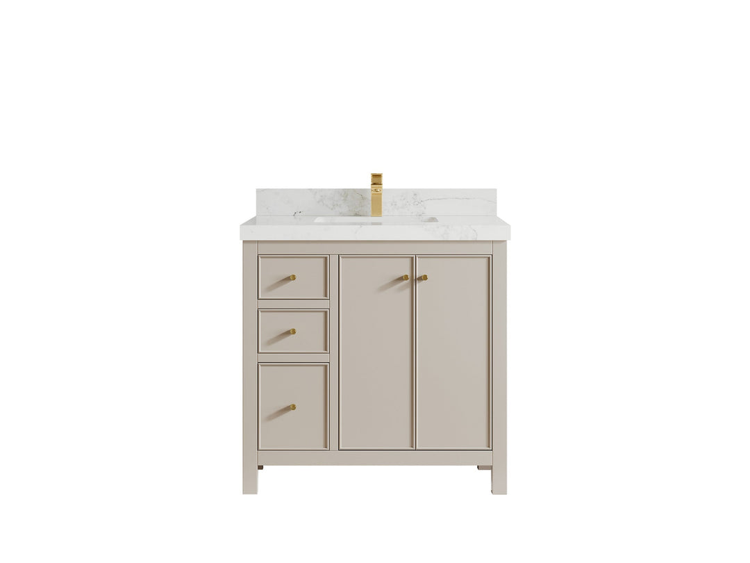 Chicago 36 in. W x 22 in. D Center Sink Bathroom Vanity - Willow Bath and Vanity