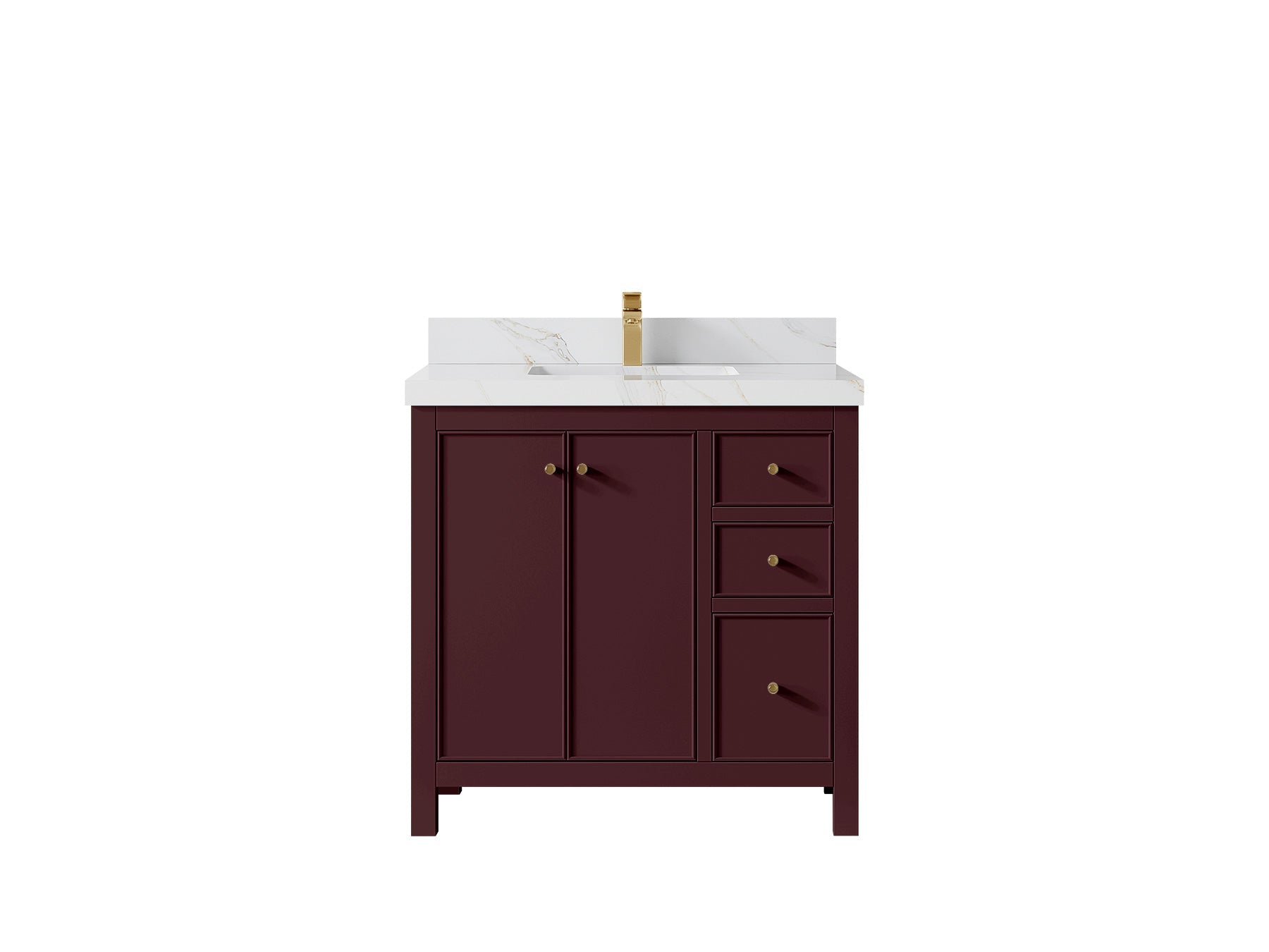 Chicago 36 in. W x 22 in. D Center Sink Bathroom Vanity - Willow Bath and Vanity