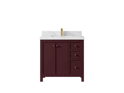 Chicago 36 in. W x 22 in. D Center Sink Bathroom Vanity - Willow Bath and Vanity