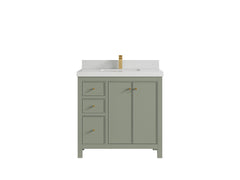 Chicago 36 in. W x 22 in. D Center Sink Bathroom Vanity - photo 13