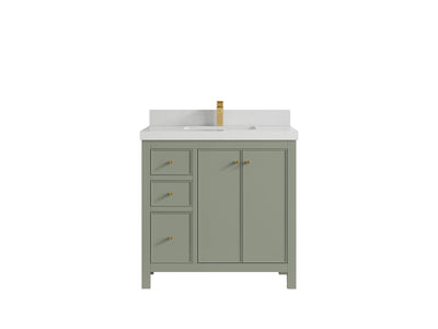 Chicago 36 in. W x 22 in. D Center Sink Bathroom Vanity - Willow Bath and Vanity