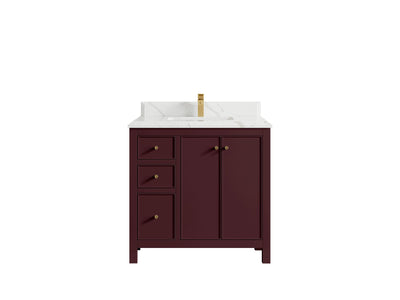 Chicago 36 in. W x 22 in. D Center Sink Bathroom Vanity - Willow Bath and Vanity