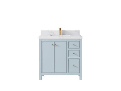 Chicago 36 in. W x 22 in. D Center Sink Bathroom Vanity - Willow Bath and Vanity