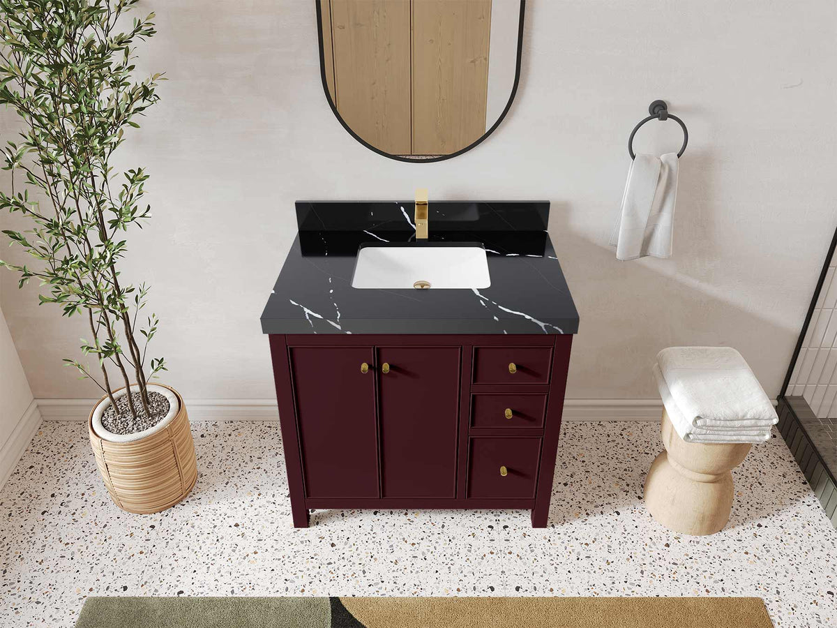 Chicago 36 in. W x 22 in. D Center Sink Bathroom Vanity - Willow Bath and Vanity