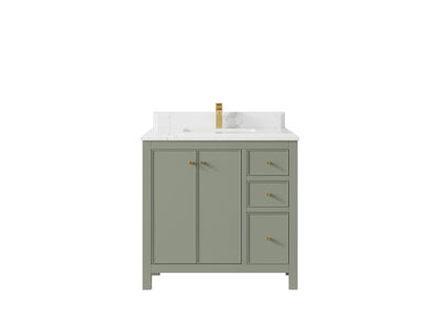 Chicago 36 in. W x 22 in. D Center Sink Bathroom Vanity - Willow Bath and Vanity