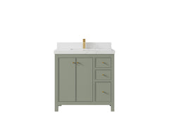 Chicago 36 in. W x 22 in. D Center Sink Bathroom Vanity - photo 29