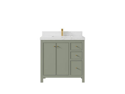 Chicago 36 in. W x 22 in. D Center Sink Bathroom Vanity - Willow Bath and Vanity