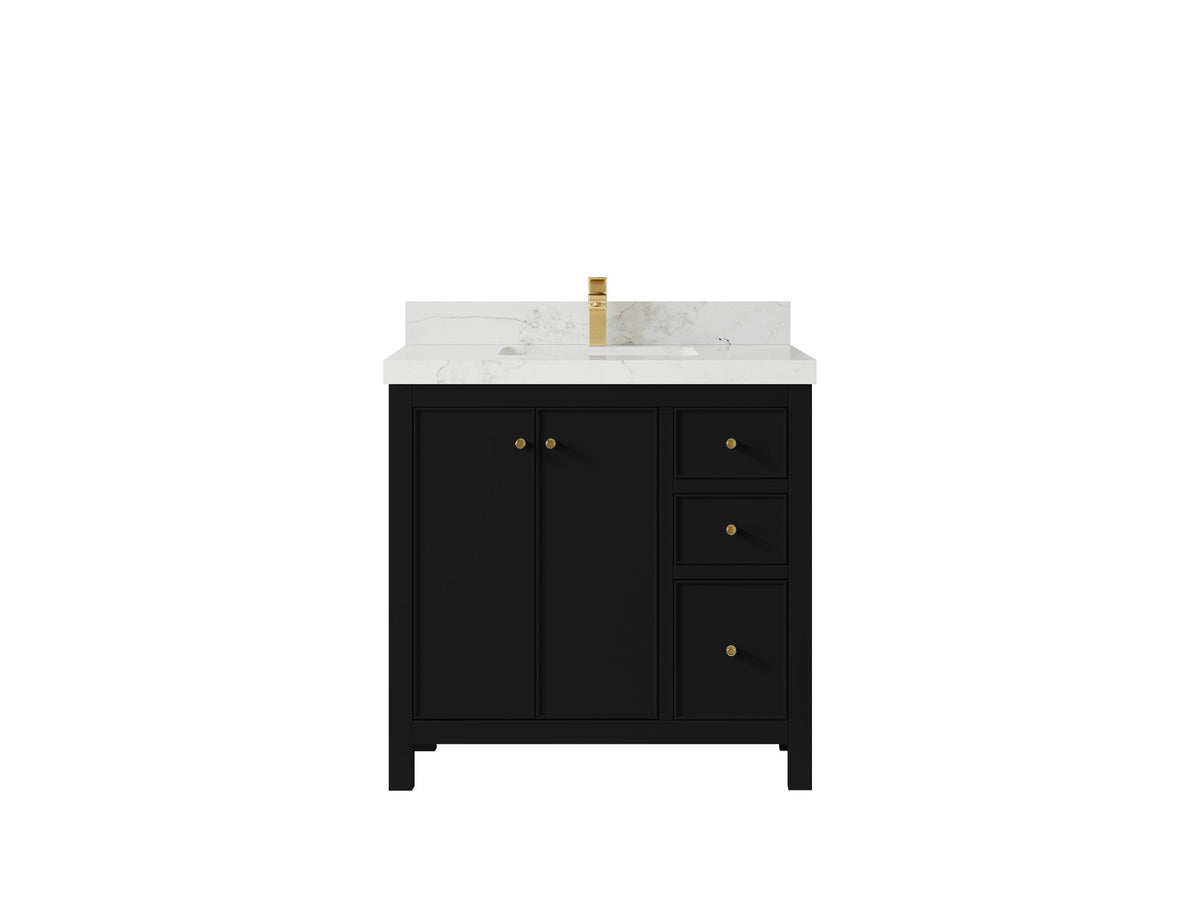 Chicago 36 in. W x 22 in. D Center Sink Bathroom Vanity - Willow Bath and Vanity