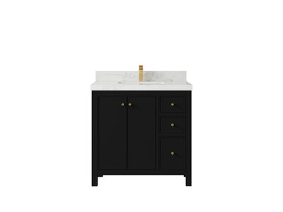 Chicago 36 in. W x 22 in. D Center Sink Bathroom Vanity - Willow Bath and Vanity