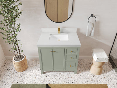 Chicago 36 in. W x 22 in. D Center Sink Bathroom Vanity - Willow Bath and Vanity
