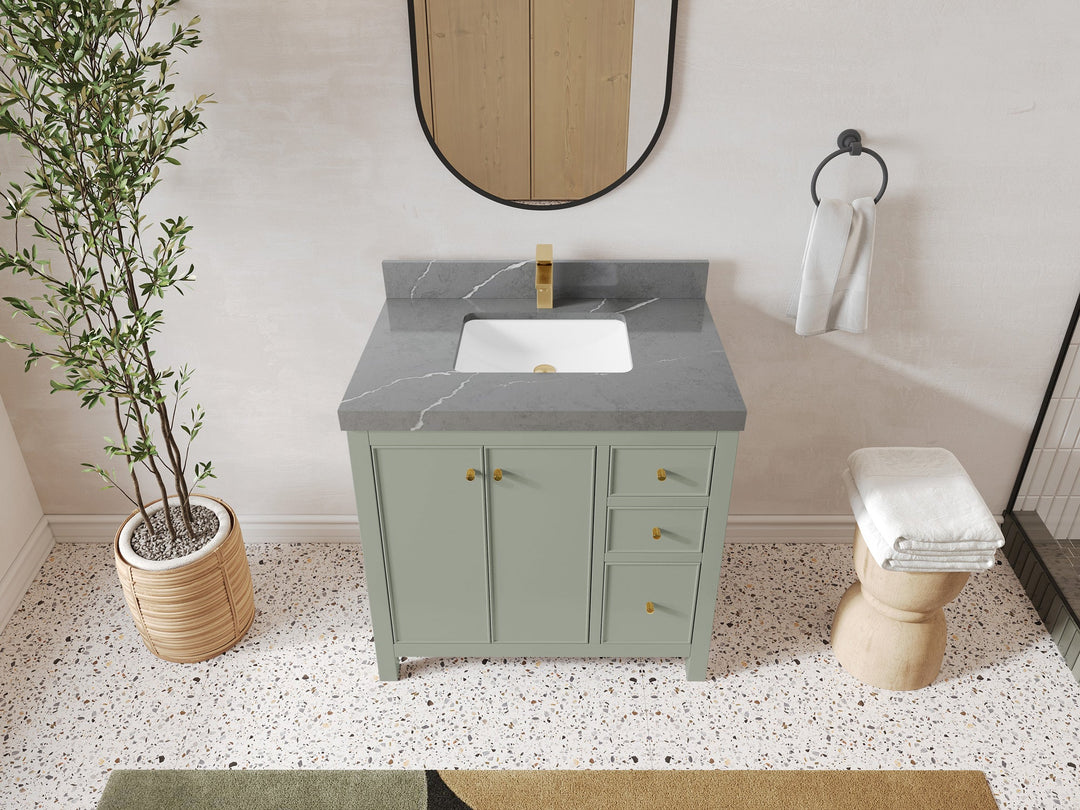 Chicago 36 in. W x 22 in. D Center Sink Bathroom Vanity - Willow Bath and Vanity