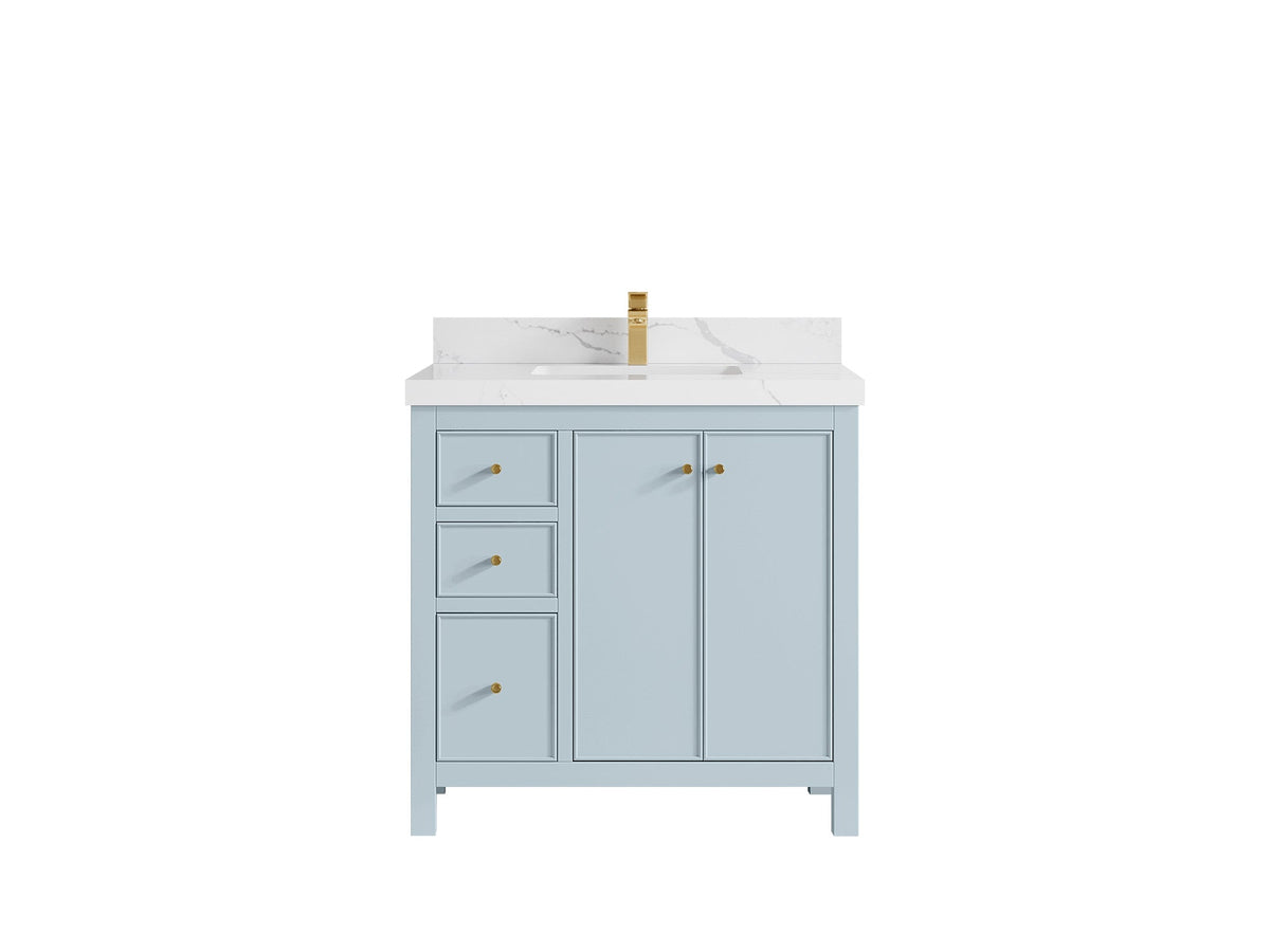 Chicago 36 in. W x 22 in. D Center Sink Bathroom Vanity - Willow Bath and Vanity