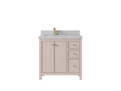 Chicago 36 in. W x 22 in. D Left Offset Sink Bathroom Vanity - photo 33