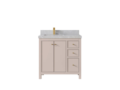 Chicago 36 in. W x 22 in. D Left Offset Sink Bathroom Vanity - Willow Bath and Vanity