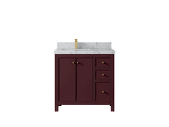 Chicago 36 in. W x 22 in. D Left Offset Sink Bathroom Vanity - photo 47
