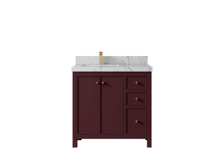 Chicago 36 in. W x 22 in. D Left Offset Sink Bathroom Vanity - photo 48