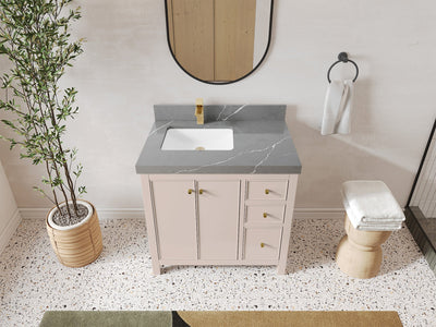 Chicago 36 in. W x 22 in. D Left Offset Sink Bathroom Vanity - Willow Bath and Vanity