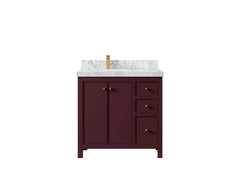 Chicago 36 in. W x 22 in. D Left Offset Sink Bathroom Vanity - photo 25
