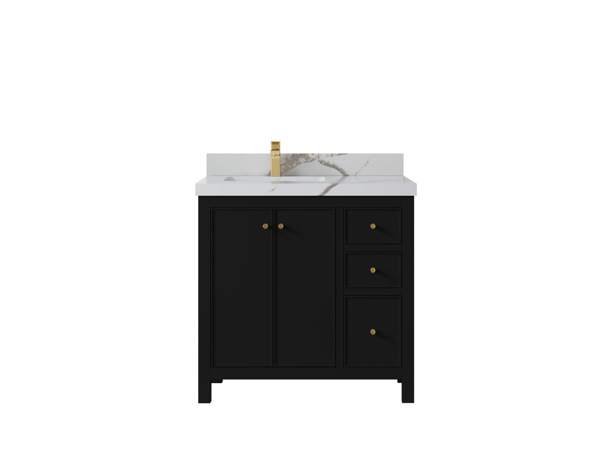 Chicago 36 in. W x 22 in. D Left Offset Sink Bathroom Vanity - Willow Bath and Vanity