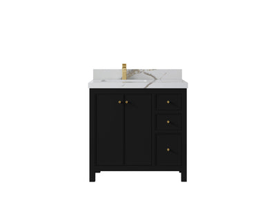 Chicago 36 in. W x 22 in. D Left Offset Sink Bathroom Vanity - Willow Bath and Vanity