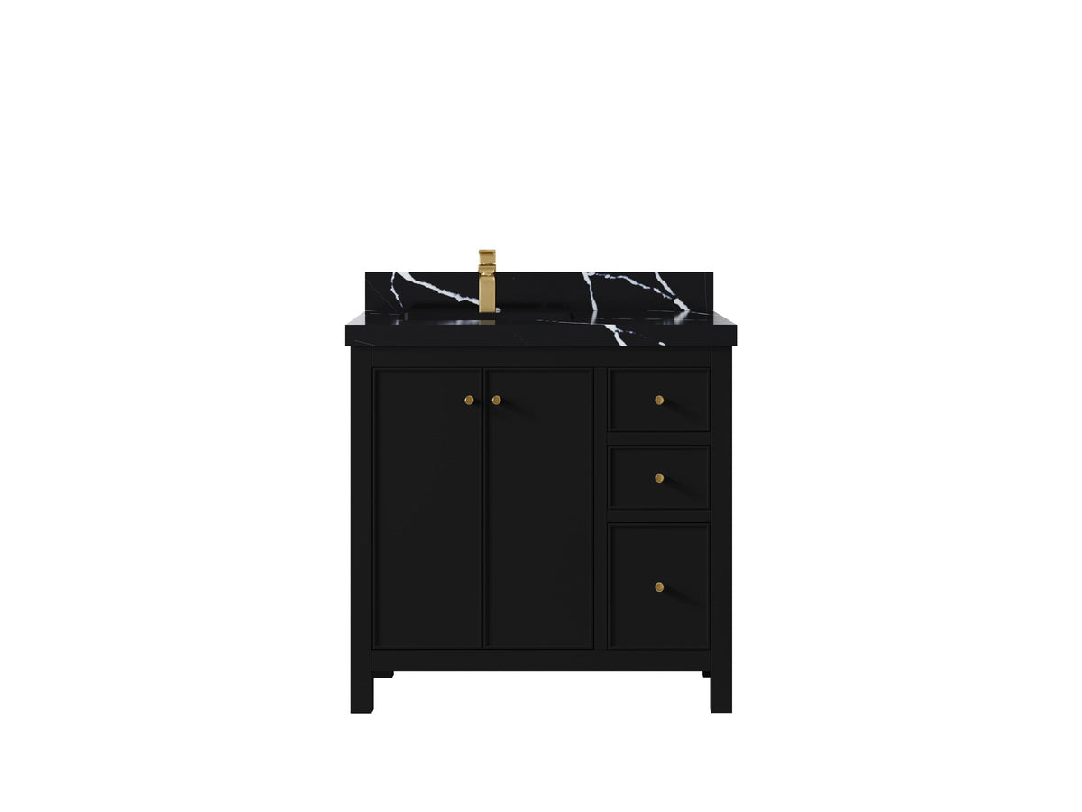 Chicago 36 in. W x 22 in. D Left Offset Sink Bathroom Vanity - Willow Bath and Vanity