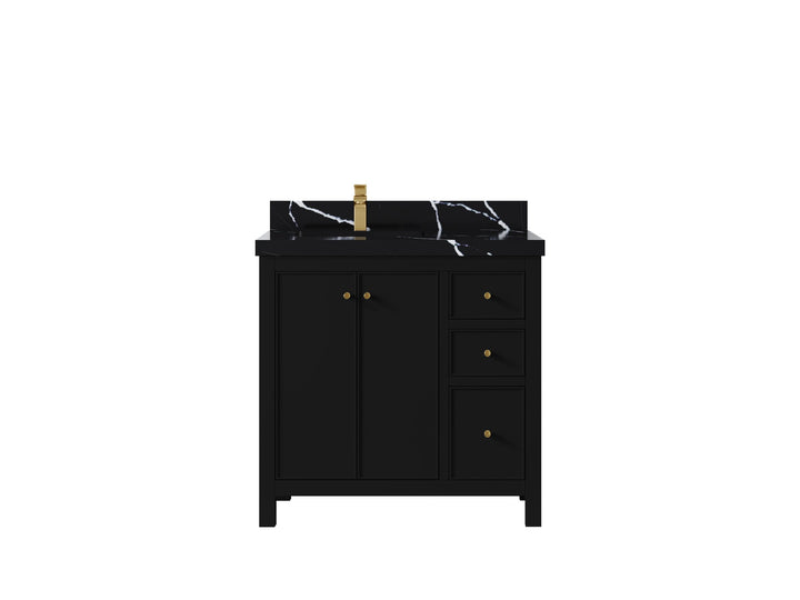 Chicago 36 in. W x 22 in. D Left Offset Sink Bathroom Vanity - photo 9