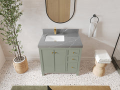 Chicago 36 in. W x 22 in. D Left Offset Sink Bathroom Vanity - photo 32