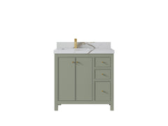 Chicago 36 in. W x 22 in. D Left Offset Sink Bathroom Vanity - photo 15