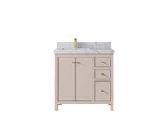 Chicago 36 in. W x 22 in. D Left Offset Sink Bathroom Vanity - photo 43