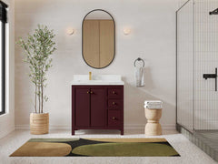 Chicago 36 in. W x 22 in. D Left Offset Sink Bathroom Vanity - photo 4