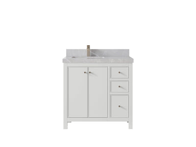 Chicago 36 in. W x 22 in. D Left Offset Sink Bathroom Vanity - Willow Bath and Vanity