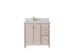 Chicago 36 in. W x 22 in. D Left Offset Sink Bathroom Vanity - photo 1