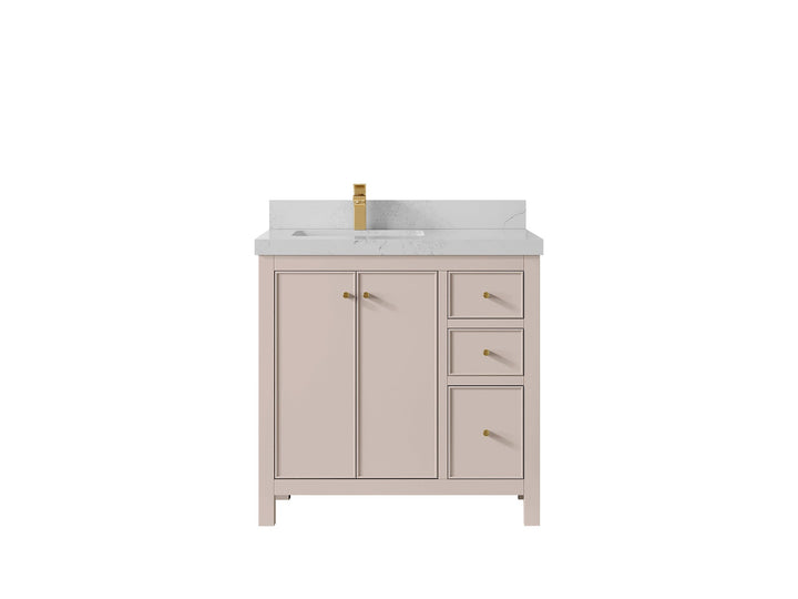 Chicago 36 in. W x 22 in. D Left Offset Sink Bathroom Vanity - photo 1